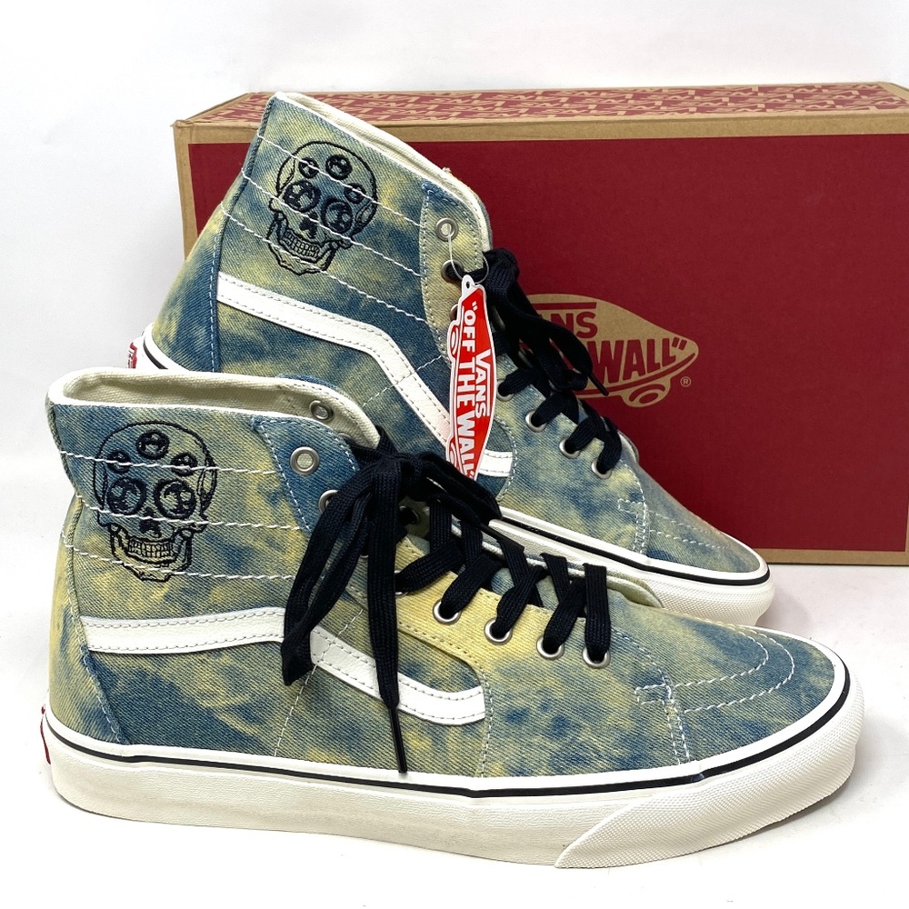 VANS Sk8-Hi Tapered Shoes High Top Denim Olive Men’s Size Sneakers VN0A5KRUY33 - Picture 2 of 9